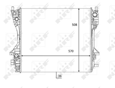 Nrf Kühler, Motorkühlung [Hersteller-Nr. 59060] für Jaguar von NRF