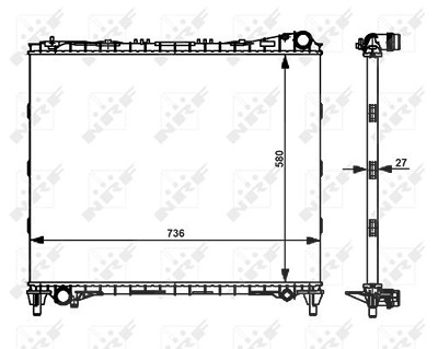 Nrf Kühler, Motorkühlung [Hersteller-Nr. 59174] für Land Rover von NRF