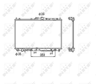 Nrf Kühler, Motorkühlung [Hersteller-Nr. 53469] für Mitsubishi von NRF