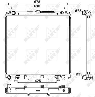 Nrf Kühler, Motorkühlung [Hersteller-Nr. 53179] für Nissan von NRF