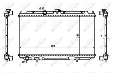 Nrf Kühler, Motorkühlung [Hersteller-Nr. 53386] für Nissan von NRF