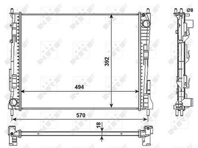 Nrf Kühler, Motorkühlung [Hersteller-Nr. 53991] für Renault von NRF