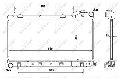Nrf Kühler, Motorkühlung [Hersteller-Nr. 53815] für Subaru von NRF