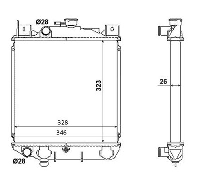 Nrf Kühler, Motorkühlung [Hersteller-Nr. 53881] für Suzuki von NRF