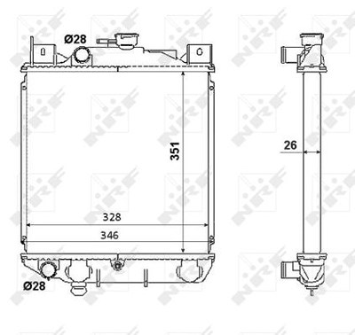 Nrf Kühler, Motorkühlung [Hersteller-Nr. 53350] für Suzuki von NRF