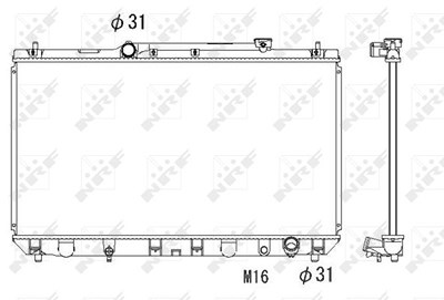Nrf Kühler, Motorkühlung [Hersteller-Nr. 53307] für Toyota von NRF