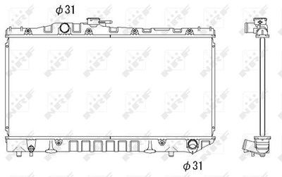 Nrf Kühler, Motorkühlung [Hersteller-Nr. 516712] für Toyota von NRF