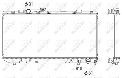 Nrf Kühler, Motorkühlung [Hersteller-Nr. 53308] für Toyota von NRF
