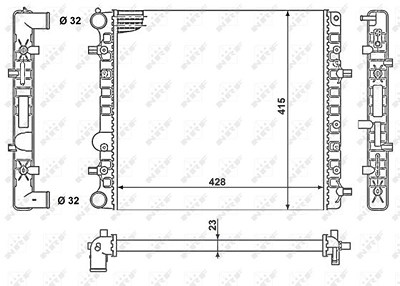 Nrf Kühler, Motorkühlung [Hersteller-Nr. 50140] für VW von NRF