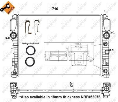 Nrf Kühler Motorkühlung [Hersteller-Nr. 53423] für Mercedes-Benz von NRF