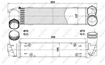 Nrf Ladeluftkühler [Hersteller-Nr. 30386] für BMW von NRF