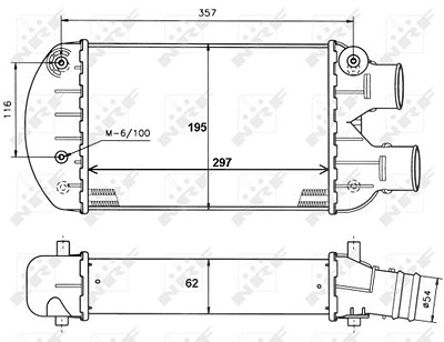 Nrf Ladeluftkühler [Hersteller-Nr. 30122A] für Fiat von NRF