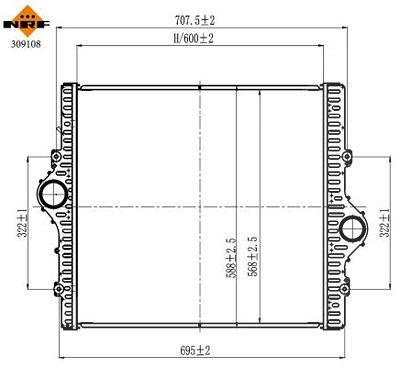 Nrf Ladeluftkühler [Hersteller-Nr. 309108] für Toyota von NRF