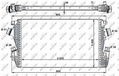 Nrf Ladeluftkühler [Hersteller-Nr. 30934] für Opel von NRF