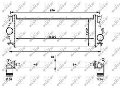 Nrf Ladeluftkühler [Hersteller-Nr. 30910] für Land Rover von NRF