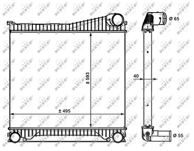 Nrf Ladeluftkühler [Hersteller-Nr. 30913] für Land Rover von NRF