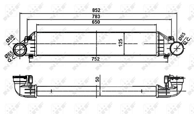 Nrf Ladeluftkühler [Hersteller-Nr. 30161A] für Mercedes-Benz von NRF