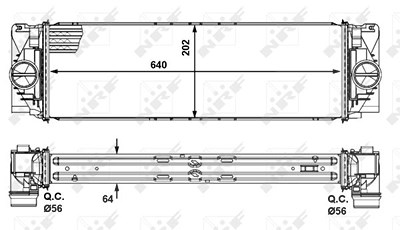 Nrf Ladeluftkühler [Hersteller-Nr. 30505] für Mercedes-Benz, VW von NRF