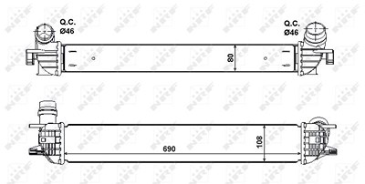 Nrf Ladeluftkühler [Hersteller-Nr. 30503] für Renault von NRF