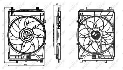 Nrf Lüfter, Motorkühlung [Hersteller-Nr. 47849] für Mercedes-Benz von NRF