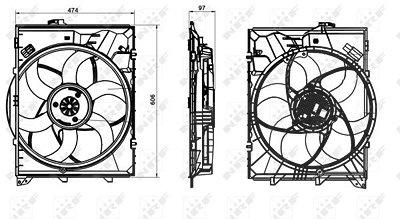 Nrf Lüfter, Motorkühlung [Hersteller-Nr. 47862] für BMW von NRF