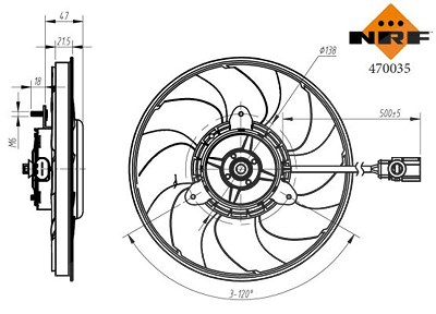 Nrf Lüfter, Motorkühlung [Hersteller-Nr. 470035] für Porsche von NRF