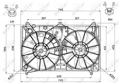 Nrf Lüfter, Motorkühlung [Hersteller-Nr. 47581] für Lexus von NRF