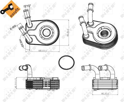 Nrf Ölkühler, Motoröl [Hersteller-Nr. 31321] für Alfa Romeo, Fiat, Lancia von NRF