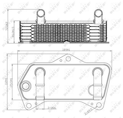 Nrf Ölkühler, Motoröl [Hersteller-Nr. 31188] für Audi, Seat, Skoda, VW von NRF