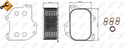 Nrf Ölkühler, Motoröl [Hersteller-Nr. 31267] für Audi, Seat, Skoda, VW von NRF