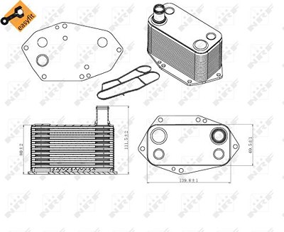 Nrf Ölkühler, Motoröl [Hersteller-Nr. 31307] für BMW von NRF