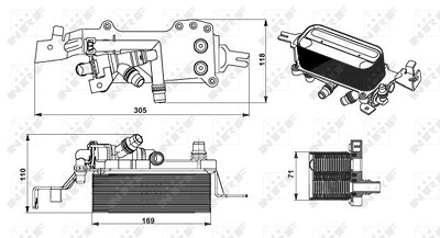 Nrf Ölkühler, Motoröl [Hersteller-Nr. 31749] für BMW von NRF