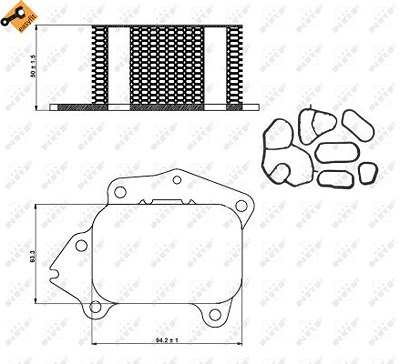 Nrf Ölkühler, Motoröl [Hersteller-Nr. 31333] für Citroën, Ford, Mazda, Mini, Mitsubishi, Peugeot von NRF