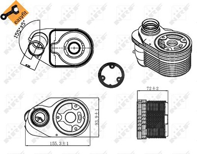 Nrf Ölkühler, Motoröl [Hersteller-Nr. 31324] für Fiat von NRF