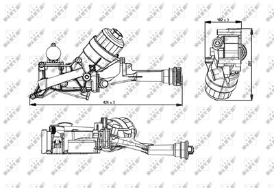 Nrf Ölkühler, Motoröl [Hersteller-Nr. 31349] für Fiat von NRF