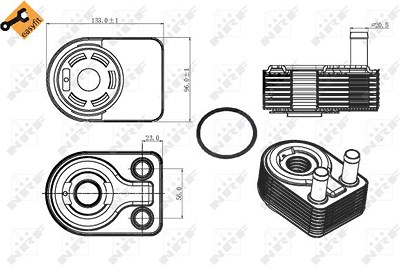 Nrf Ölkühler, Motoröl [Hersteller-Nr. 31312] für Ford von NRF