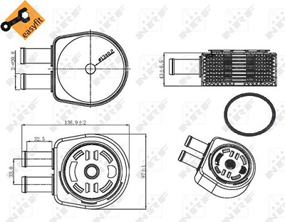 Nrf Ölkühler, Motoröl [Hersteller-Nr. 31310] für Ford von NRF