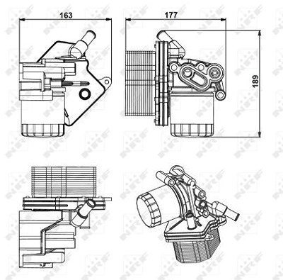 Nrf Ölkühler, Motoröl [Hersteller-Nr. 31238] für Ford von NRF