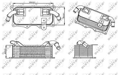 Nrf Ölkühler, Motoröl [Hersteller-Nr. 31290] für Porsche von NRF