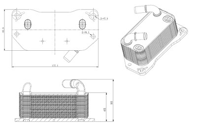 Nrf Ölkühler, Motoröl [Hersteller-Nr. 31843] für Volvo von NRF