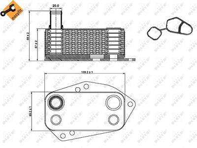 Nrf Ölkühler, Motoröl [Hersteller-Nr. 31278] für Land Rover von NRF