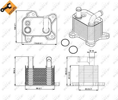 Nrf Ölkühler, Motoröl [Hersteller-Nr. 31342] für Opel von NRF