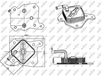 Nrf Ölkühler, Motoröl [Hersteller-Nr. 31317] für Subaru, Toyota von NRF