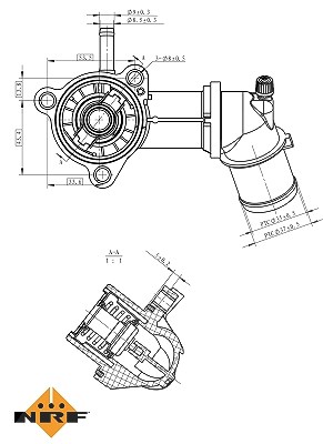 Nrf Thermostat, Kühlmittel [Hersteller-Nr. 725164] für Alfa Romeo, Fiat, Jeep, Lancia, Opel, Saab, Suzuki von NRF