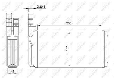 Nrf Wärmetauscher, Innenraumheizung [Hersteller-Nr. 58931] für Alfa Romeo, Fiat, Lancia von NRF