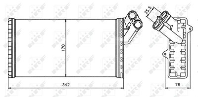 Nrf Wärmetauscher, Innenraumheizung [Hersteller-Nr. 58066] für Citroën, Fiat, Lancia, Peugeot von NRF