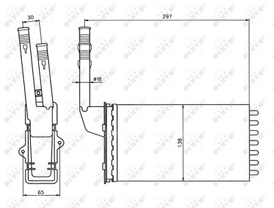 Nrf Wärmetauscher, Innenraumheizung [Hersteller-Nr. 58064] für Citroën, Peugeot von NRF