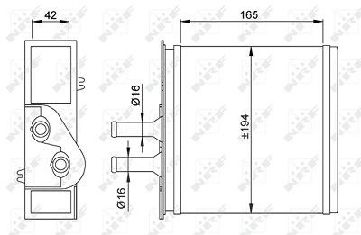 Nrf Wärmetauscher, Innenraumheizung [Hersteller-Nr. 53204] für Fiat, Lancia von NRF