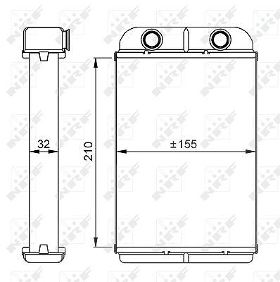 Nrf Wärmetauscher, Innenraumheizung [Hersteller-Nr. 53611] für Fiat von NRF