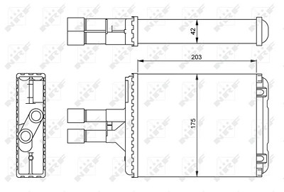 Nrf Wärmetauscher, Innenraumheizung [Hersteller-Nr. 54242] für Opel von NRF